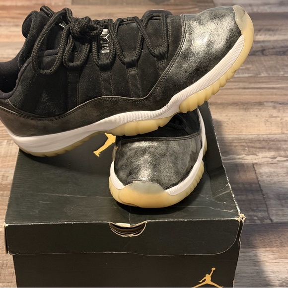 Jordan Retro Low Black, White, and Silver Sneakers - Picture 6 of 6